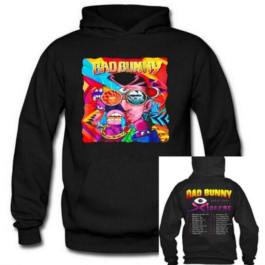 New Bad Bunny X100Pre Tour Aug-Dec 2019 With Dates Tour New – Hoodie