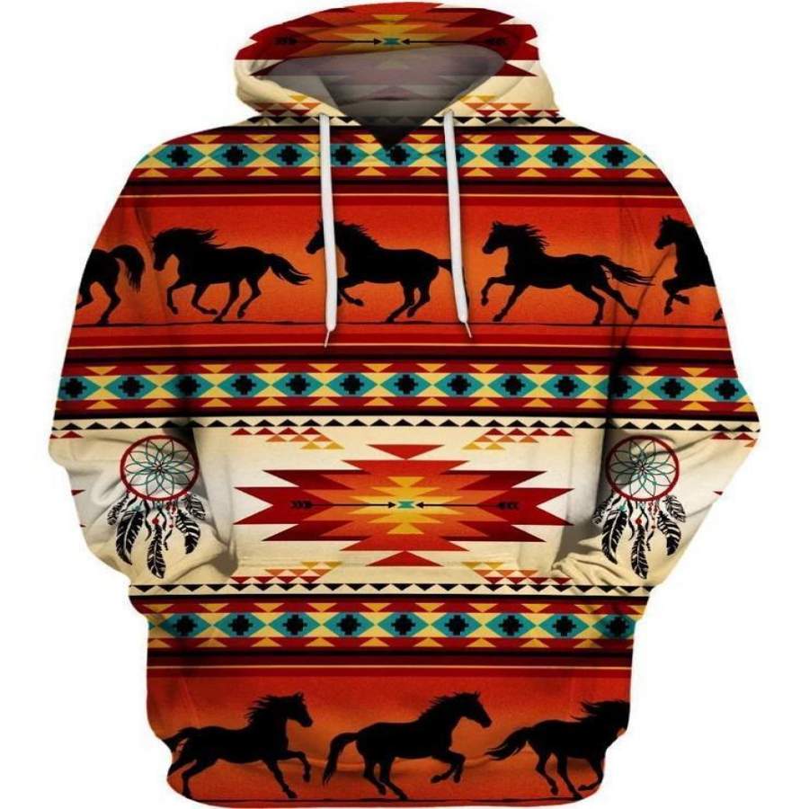 3D All Over Print Horse Hoodie NM120804