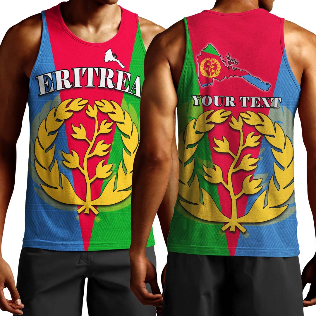 (Custom Personalised) Eritrea Men Tank Top Eritrean Map Mix African Pattern Simple Style Lt14