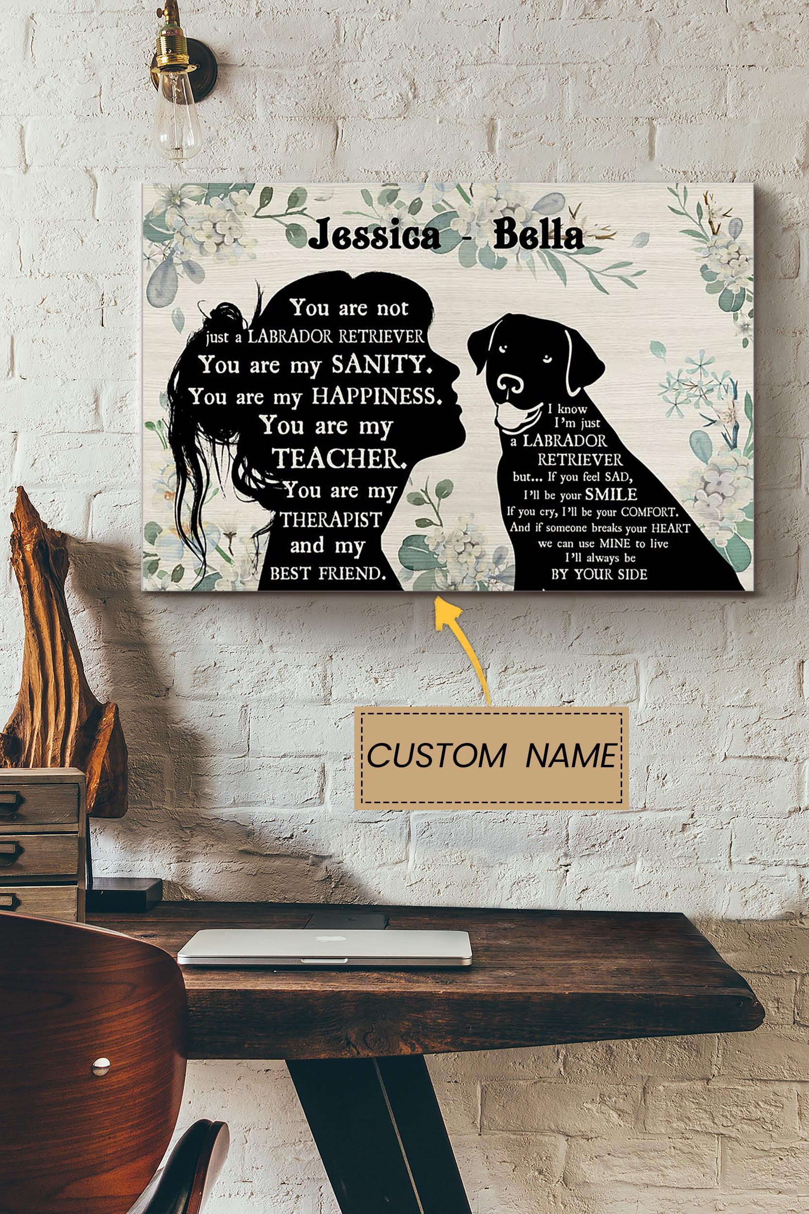 Labrador Girl Therapist Best Friend Personalized Poster – Animal Wall Art – Gift For Dog Lover Dog Foster Puppy Fan Poster