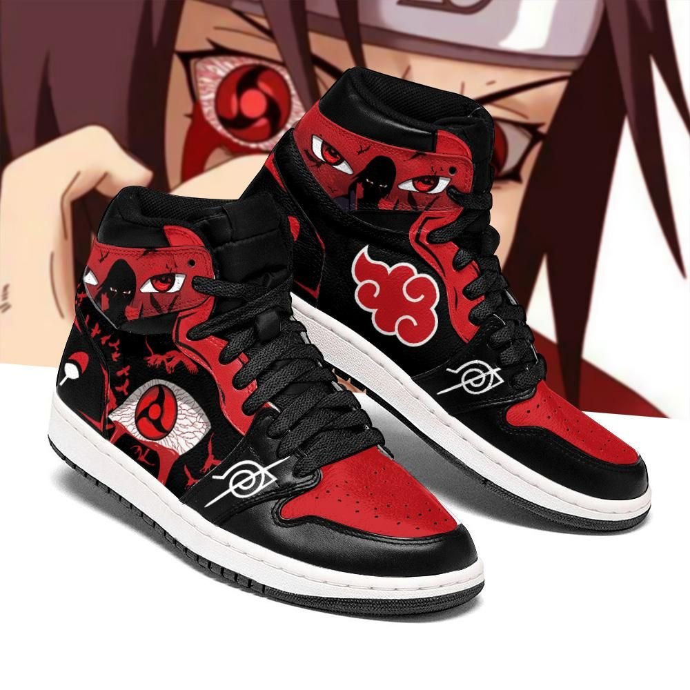 Akatsuki Itachi Sneakers Custom Sharingan Eyes Naruto Anime Shoes Unisex Men Women