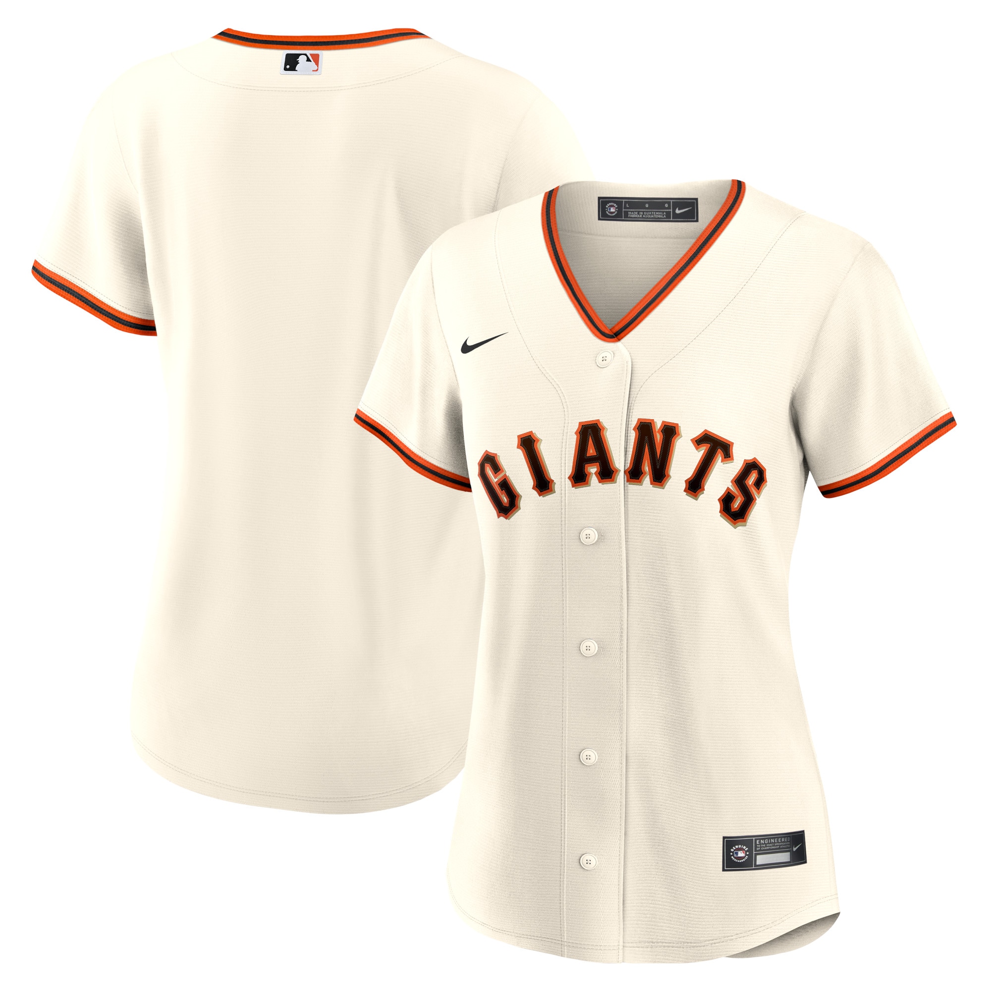 San Francisco Giants Women's Home Blank Replica Jersey – Cream