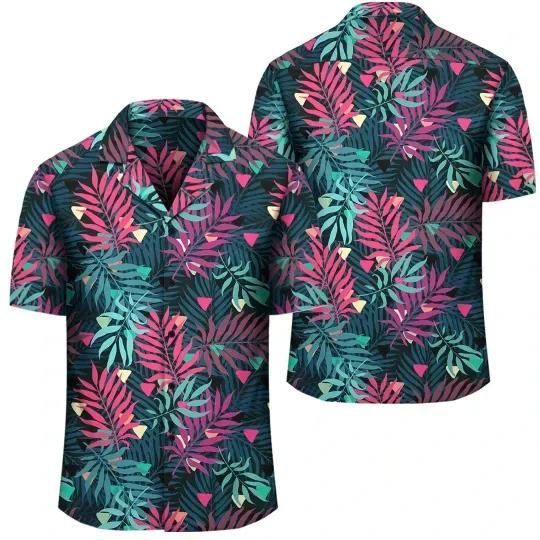 Tropical Aloha Hawaiian Shirt Colorful Short Sleeve Summer Beach Casual Shirt For Men And Women