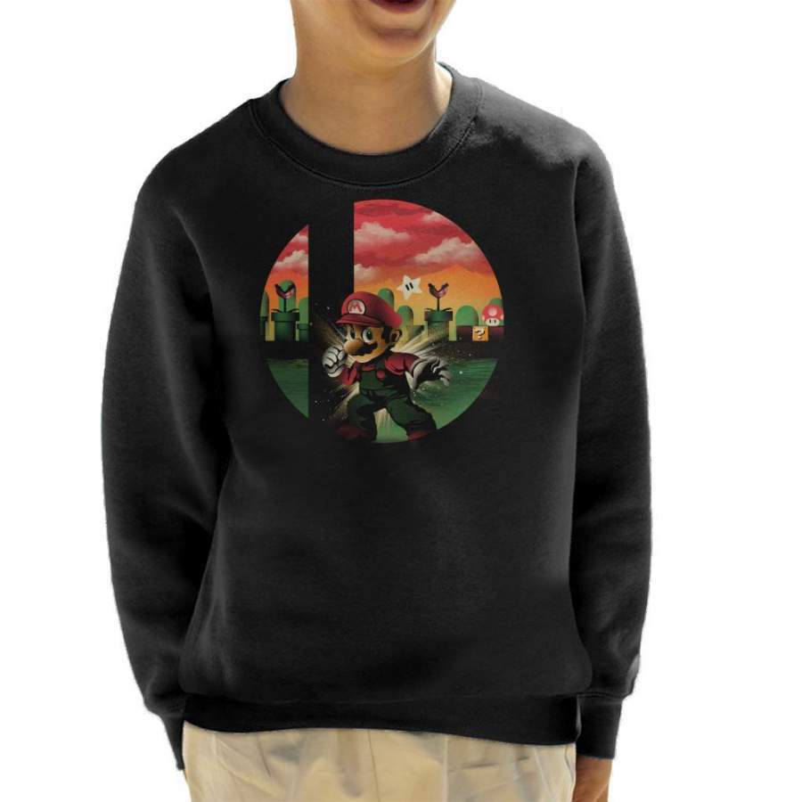 Smashbros Mario Kid’s Sweatshirt