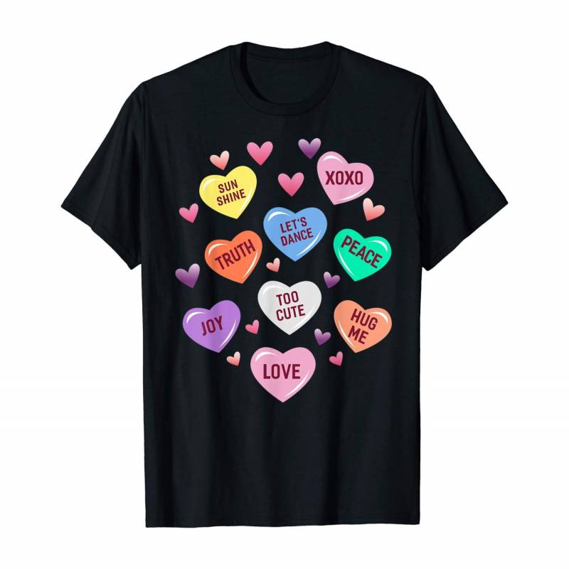 Valentine’s Day Heart Candy Shirt For Men Woman & Kids