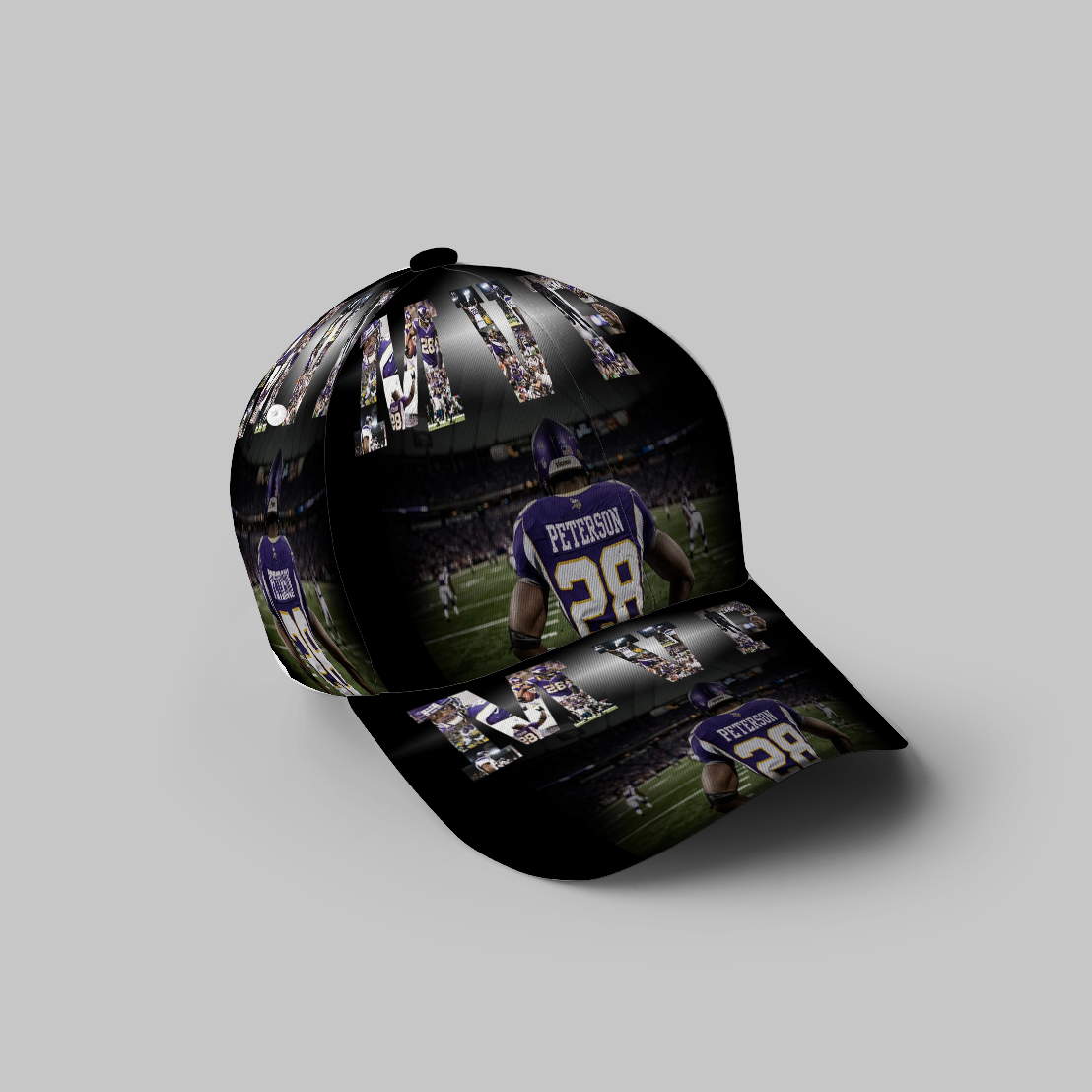 Minnesota Vikings Adrian Peterson 28 3D Printing Baseball Cap Classic Hat