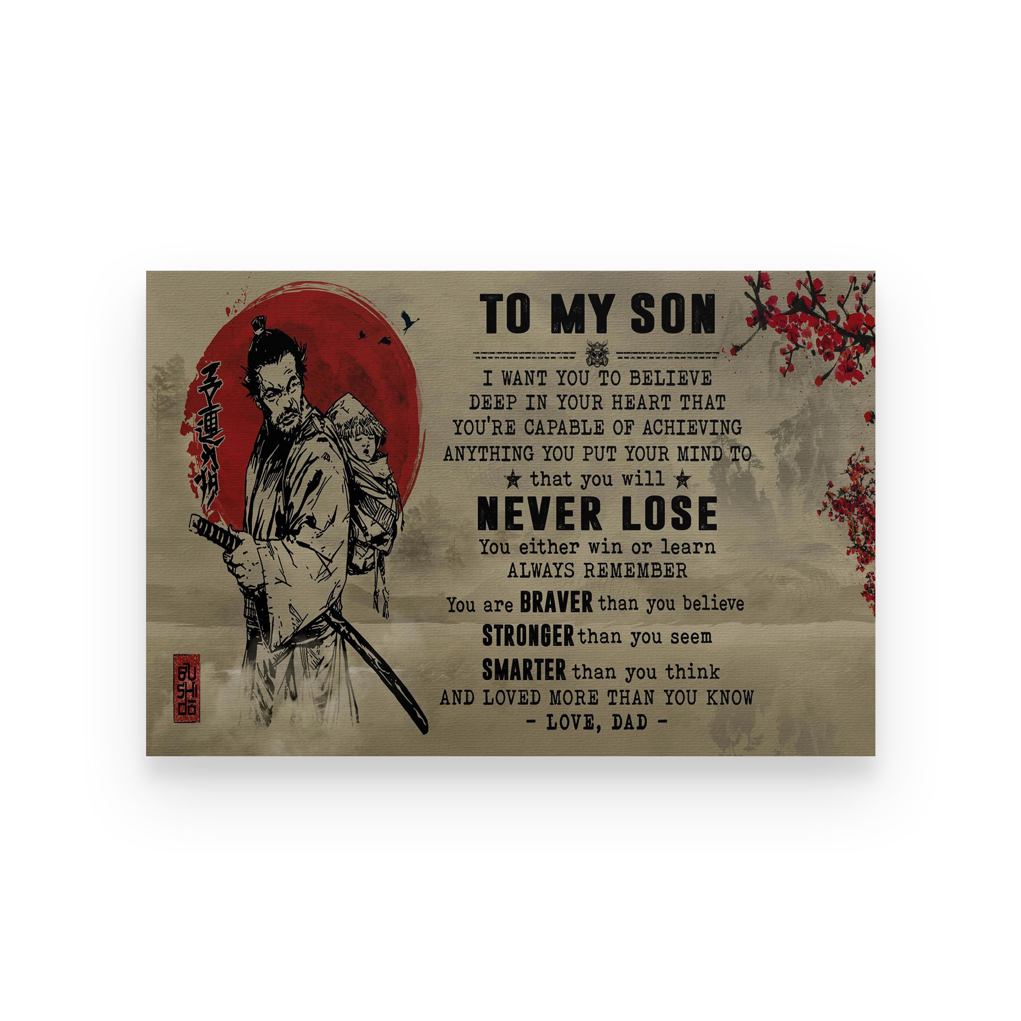 samurai  poster dad to son never lose vs3