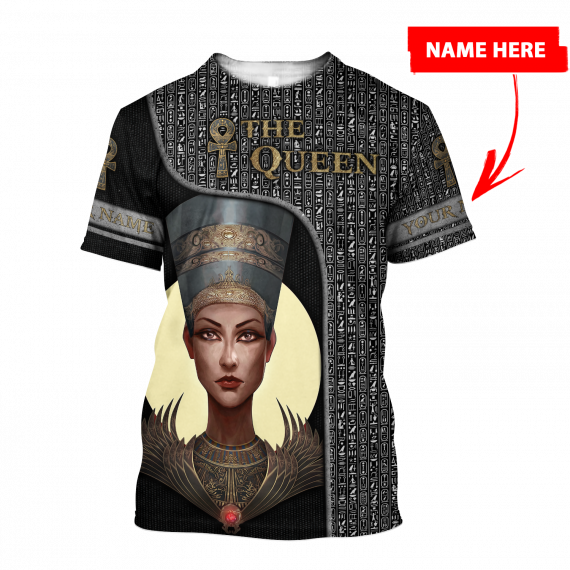 Personalized Name The Queen Ancient Egypt All Over Print Us Unisex Size Shirt