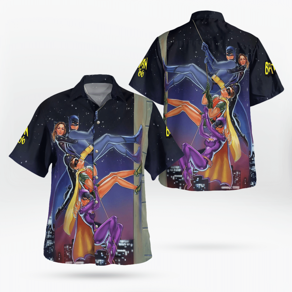 Batman 1966 Heroes For Man And Woman Print Short Sleeve Hawaiian Shirt Y97