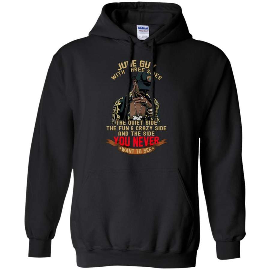 AGR June Guy With Three Sides Quiet Fun Crazy Shirt Hoodie