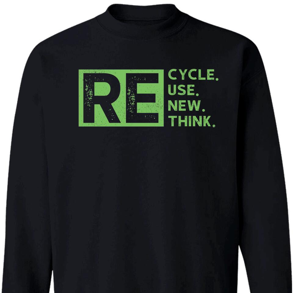 Recycle Reuse Renew Rethink Crisis Environmental Activism Sweater