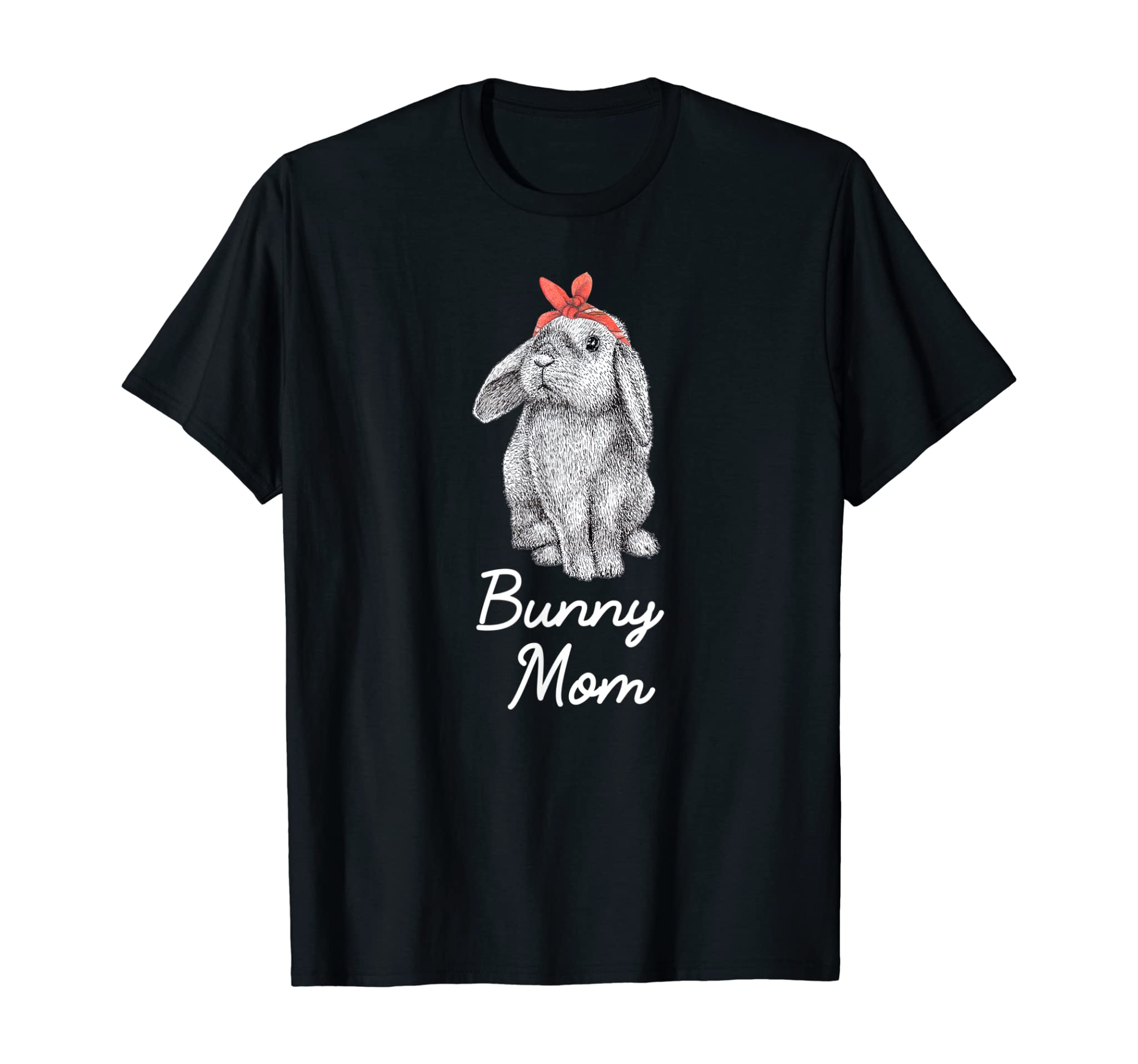 Lop Eared Bunny Rabbit Mom Drawing T-Shirt