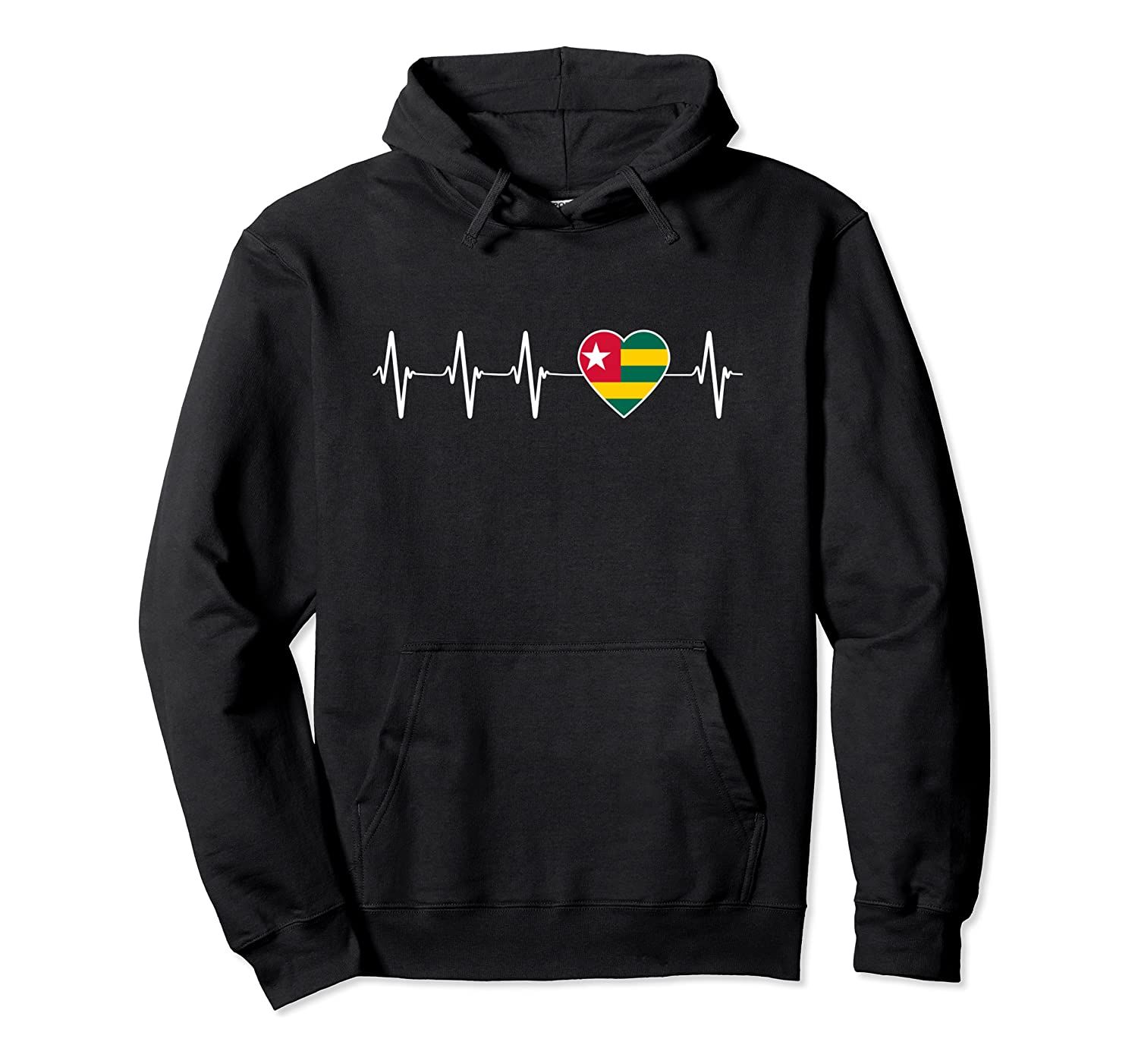 Togolese Heartbeat I Love Togo Flag African Country Gift Pullover Hoodie T-Shirt, Sweatshirt, Tank Top