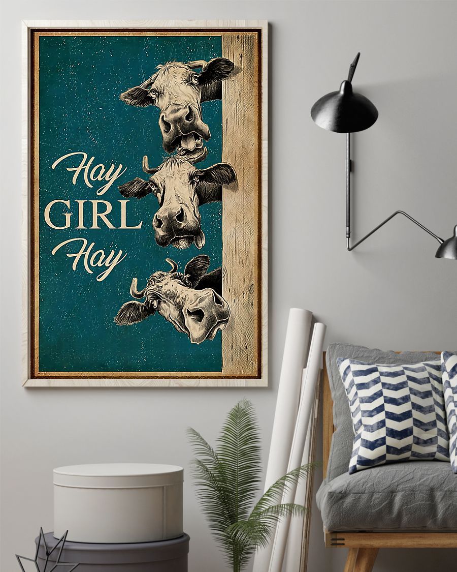 Cow Art Vertical Canvas And Poster | Wall Decor Visual Art