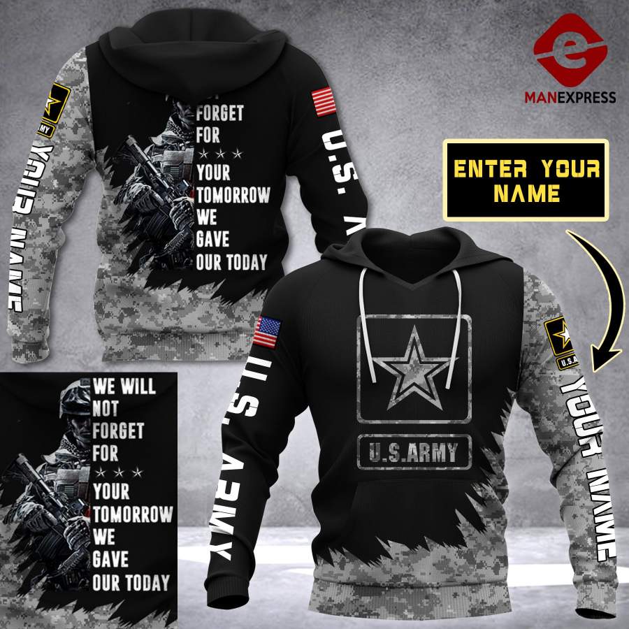 VH CUSTOMIZE USA ARMY 12.12 3D PRINT HOODIE