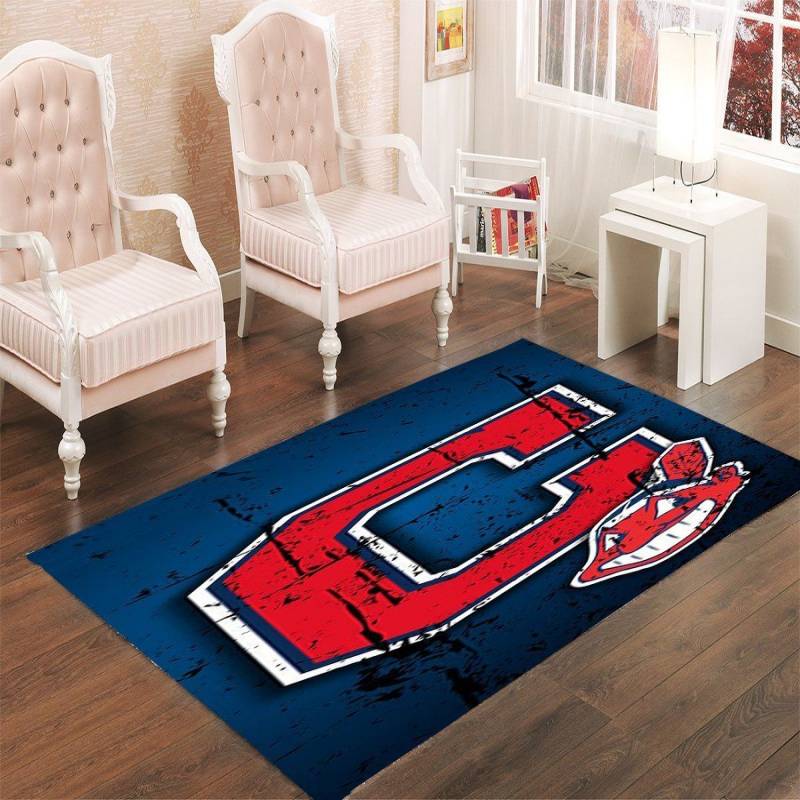 CLEVELAND INDIANS LIVING ROOM CARPET RUGS