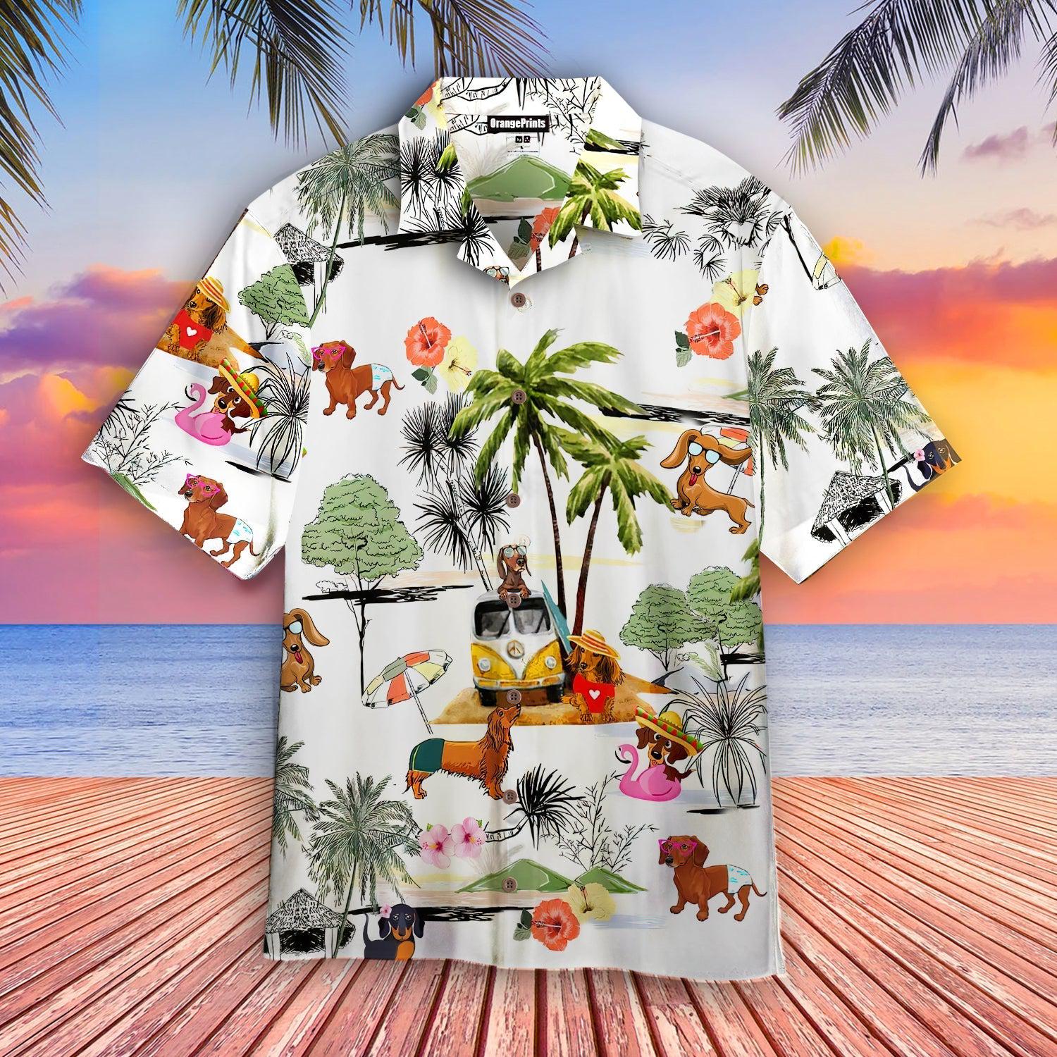 Dachshund Hawaii Shirt For Men Women Ha42296