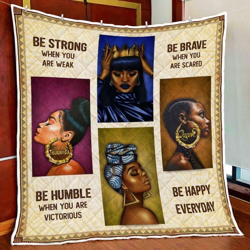 Black Woman Be Strong When You Are Weak Melanin, African American Cozy Fleece Blanket Sherpa Blanket