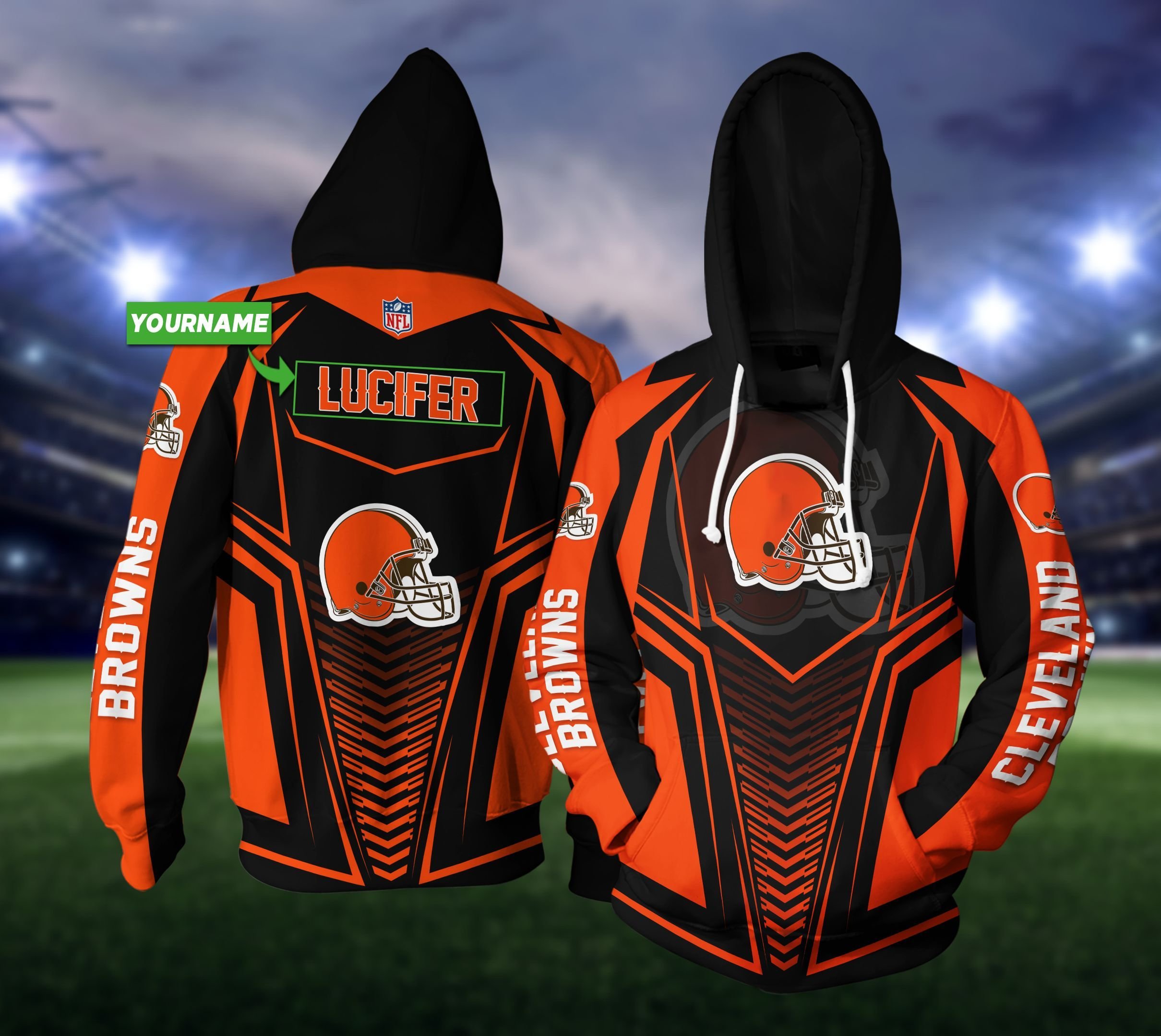 Personalized NNA 0710T5 3D Hoodie Cleveland Browns