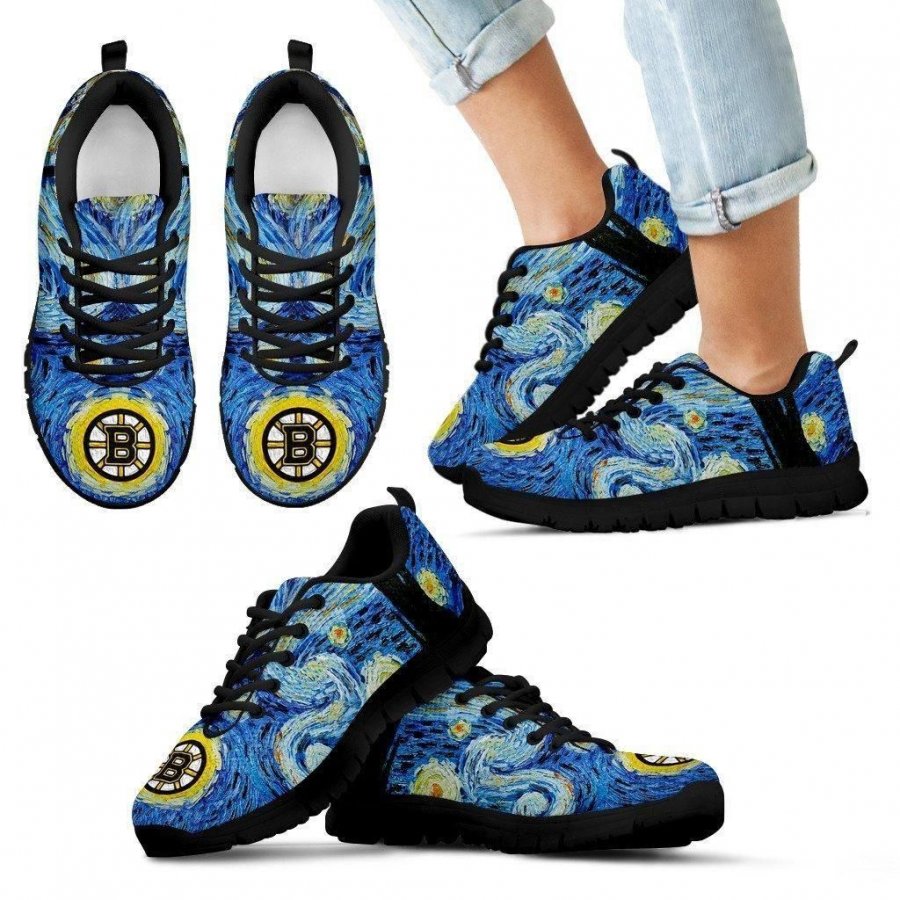 Sky Style Art Nigh Exciting Boston Bruins Sneakers #249