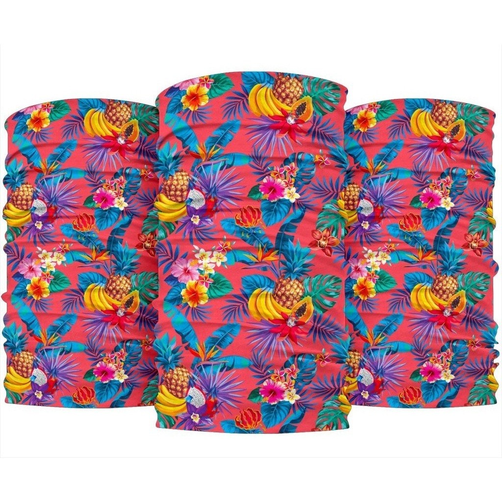 Pink Hawaii Fruits Pattern Print Bandanas Ha78971