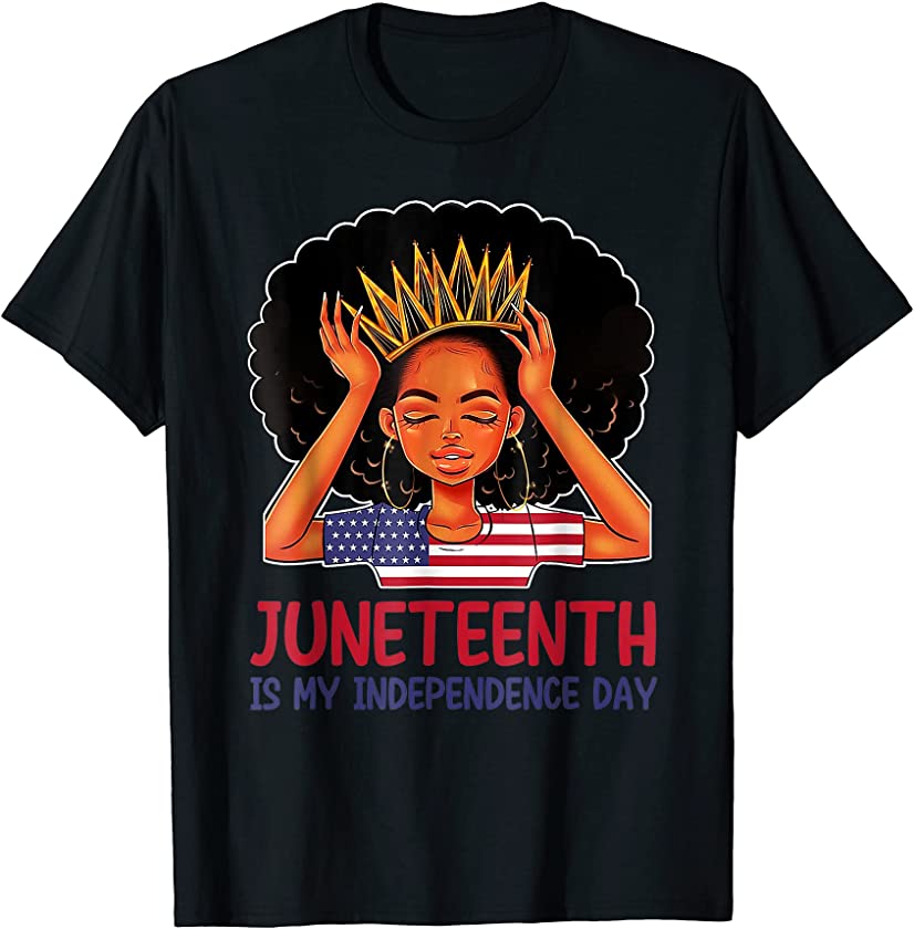 Black Queen American Flag T-Shirt