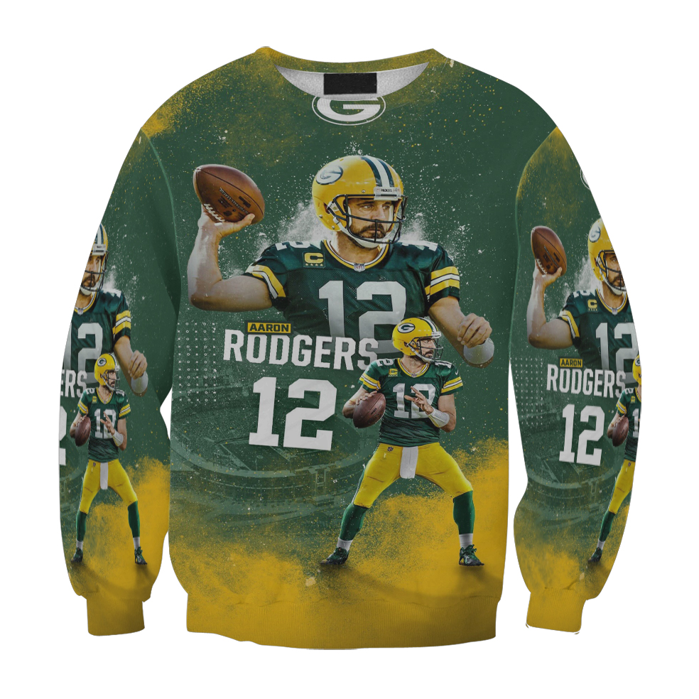 Green Bay Packers Aaron Jones No12 Gift For Fan 3D Full Printing Sweatshirt