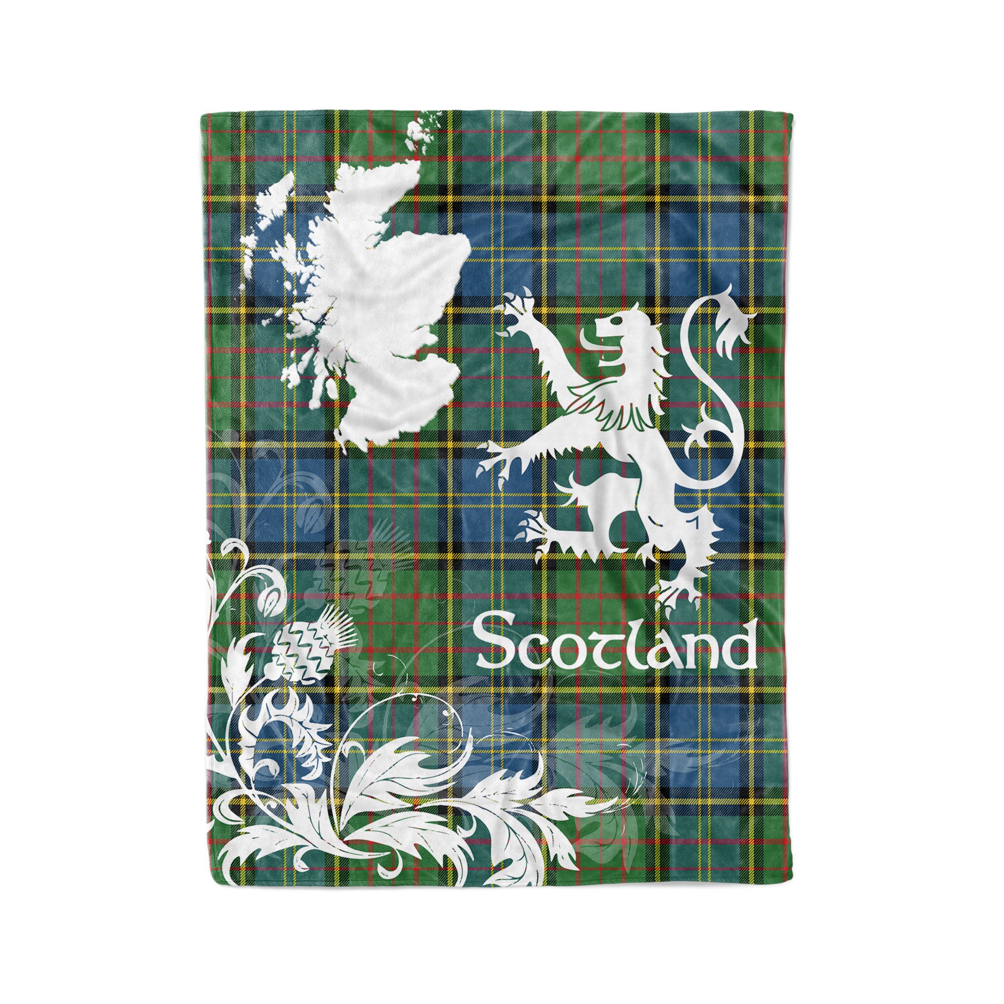 Tartan Plaid Fleece Blanket Tartan Blanket Thistle And Lion Scottish Clan Macmillan Hunting Ancient Plaid Blanket