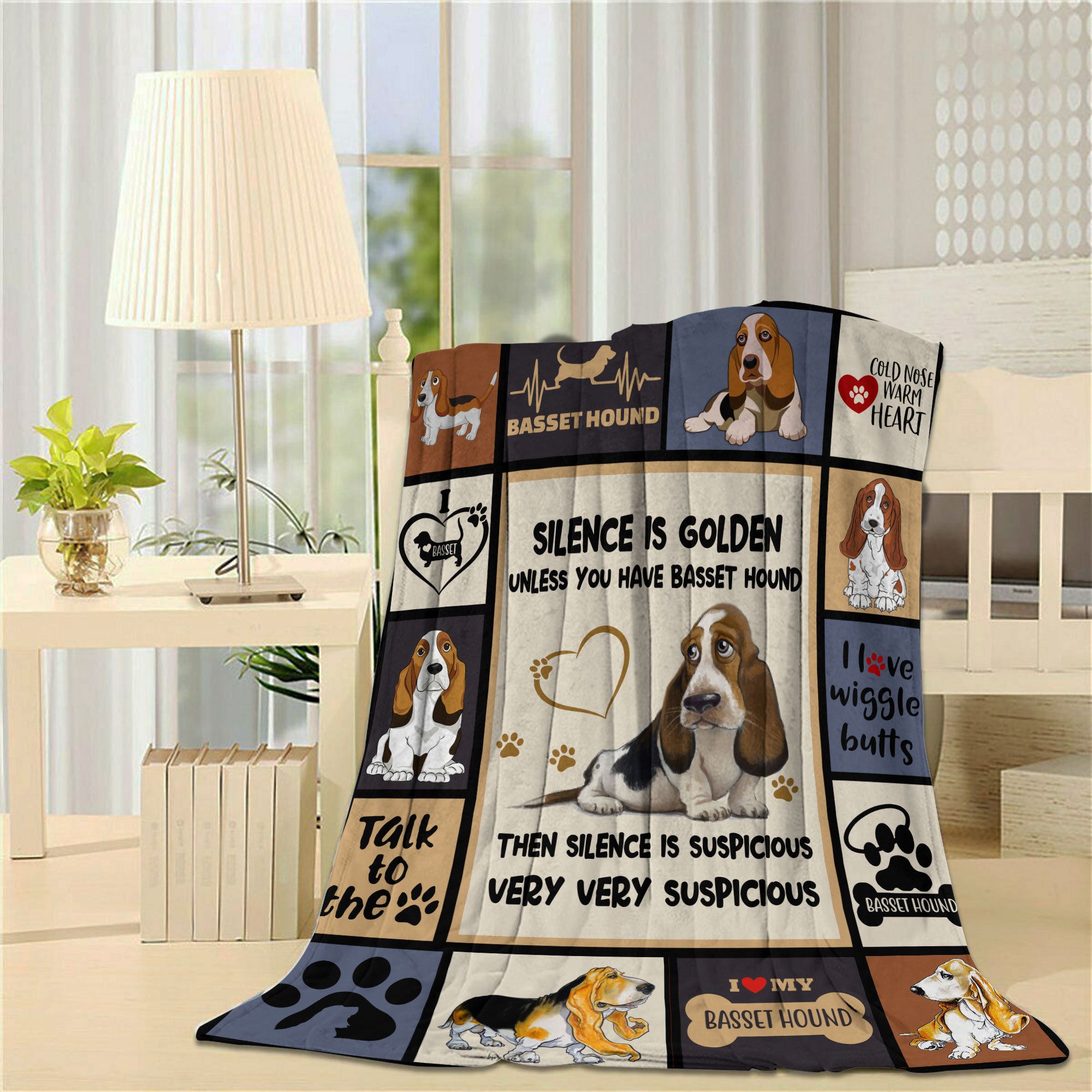 Basset Hound Puppy I Love My Cute Basset Hound – Gift For Dog Owner Fleece Blanket