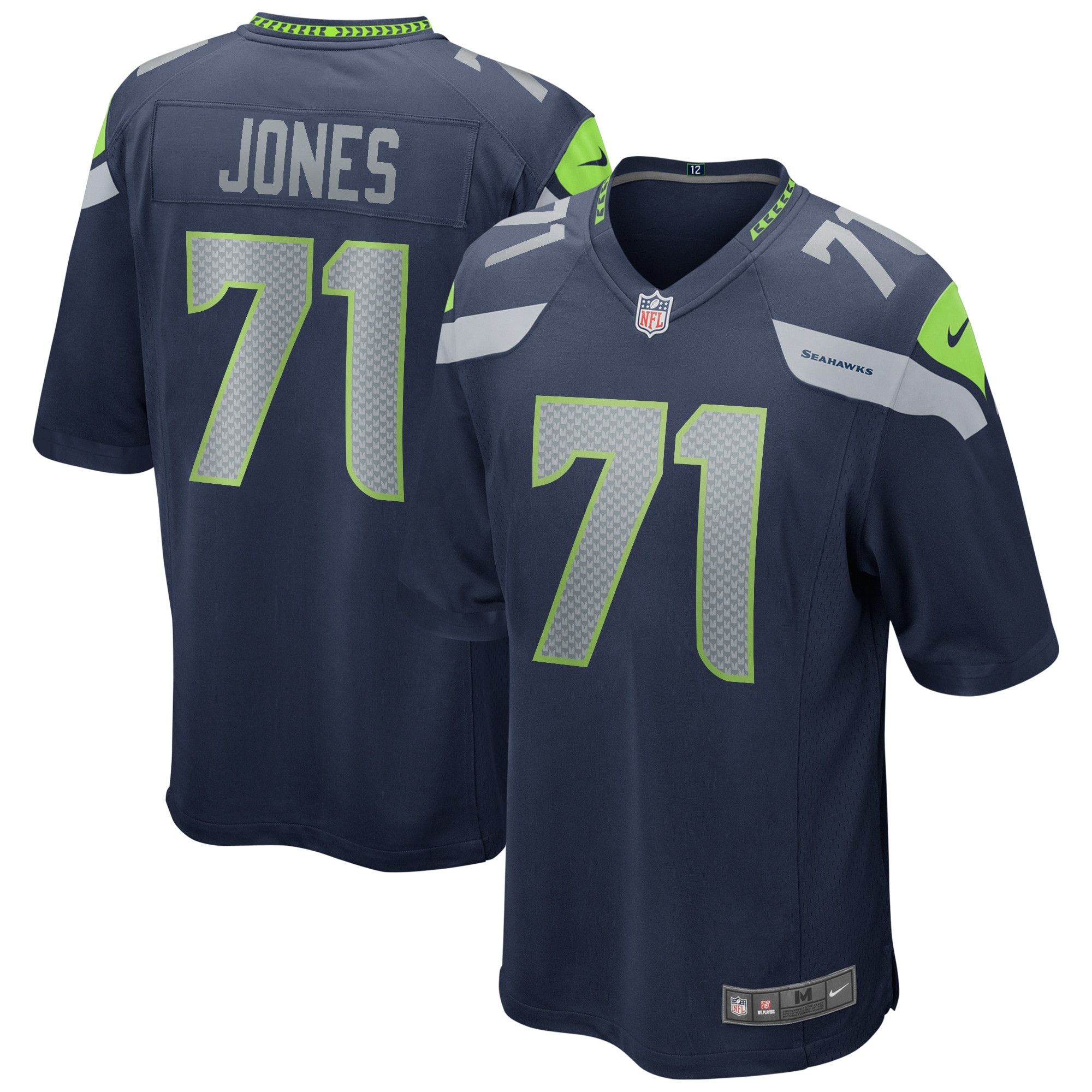 Walter Jones Seattle Seahawks Game Retired Player Jersey – College Navy NFL