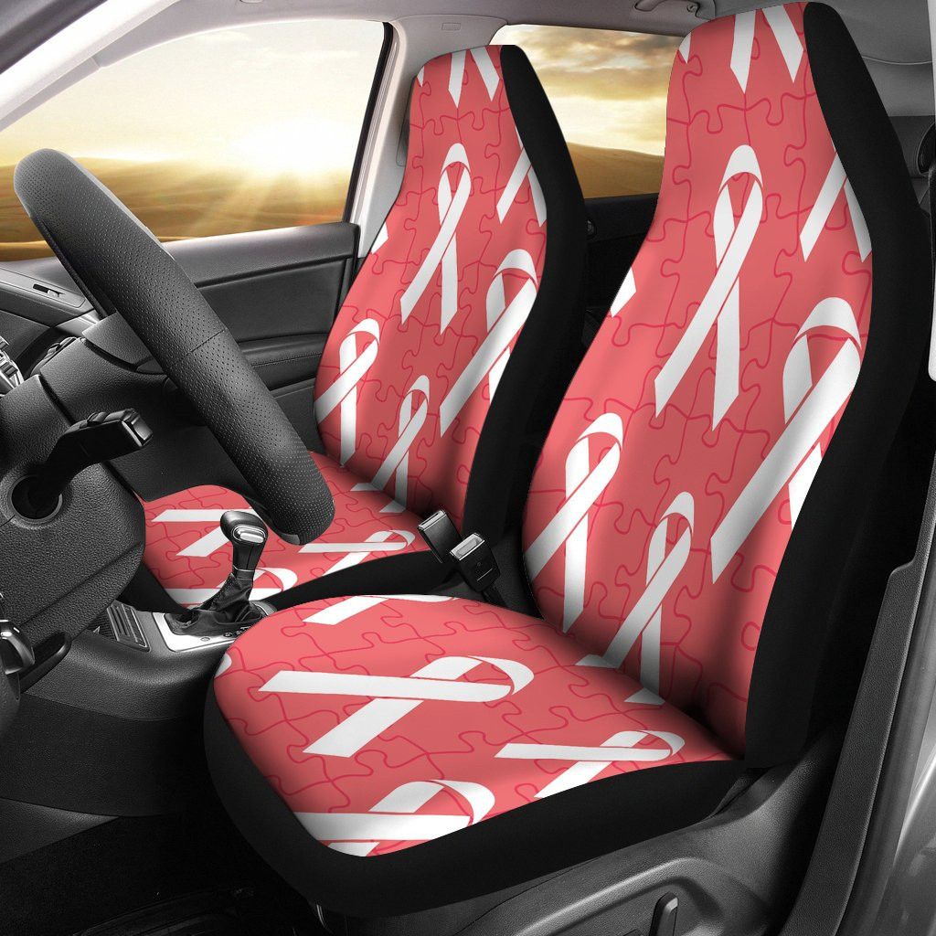 Autism Awareness Ribbon Design Print Universal Fit Car Seat Covers