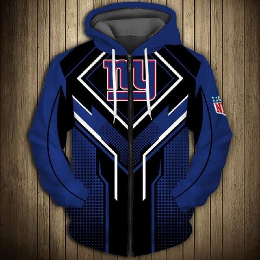 New York Giants Square Lattice Zipper Hoodie