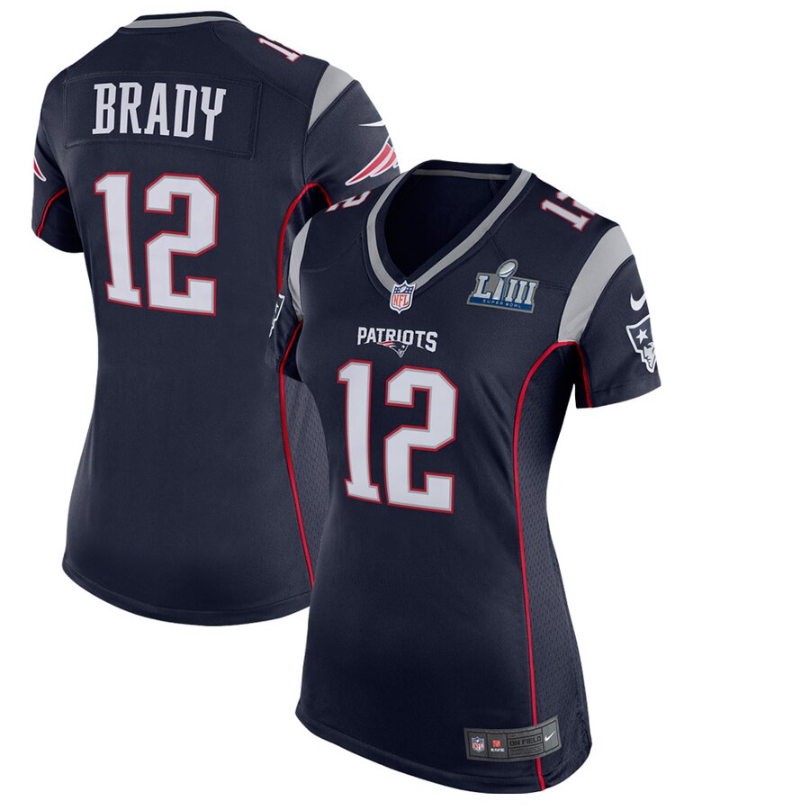 Tom Brady New England Patriots Nike Womens Super Bowl Liii Bound Game Jersey – Navy