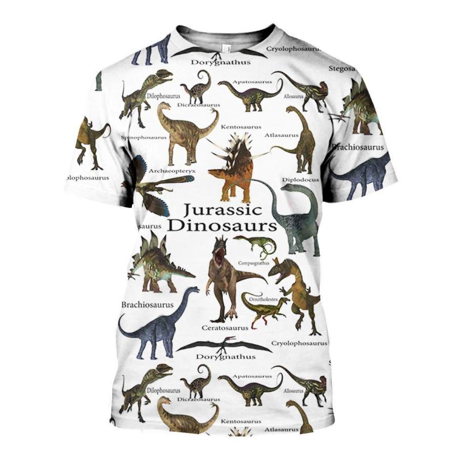 3D All Over Printed Dinosaurs Shirts and Shorts