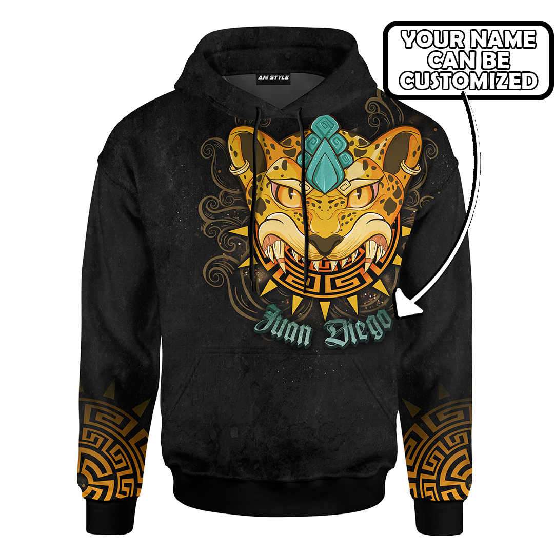 Aztec Mexico Jaguar Warrior Aztec Mexican Mural Art Customized 3D All Over Printed Shirt – Am Style Design