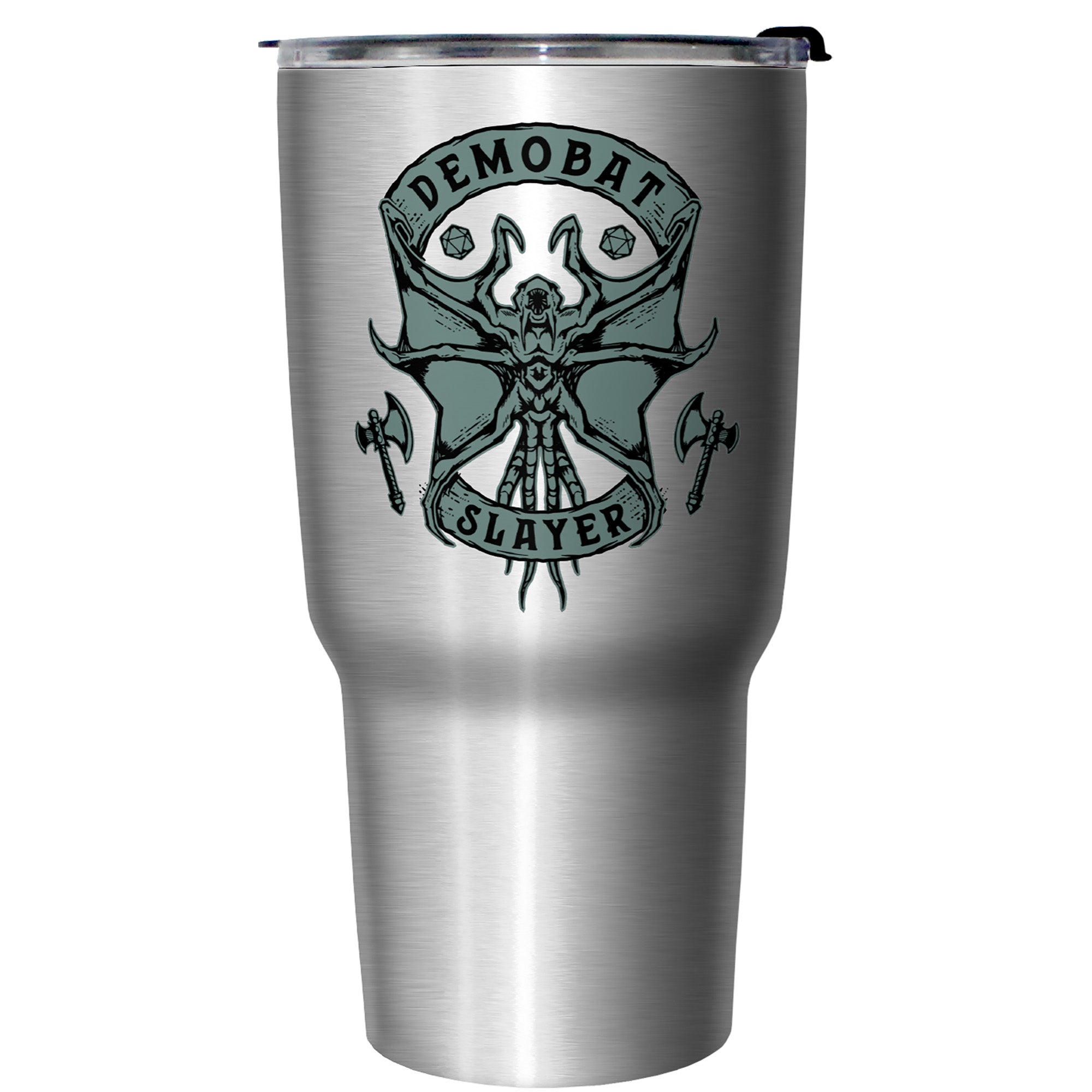 Stranger Things Demobat Axe Logo Stainless Steel Tumbler With Lid