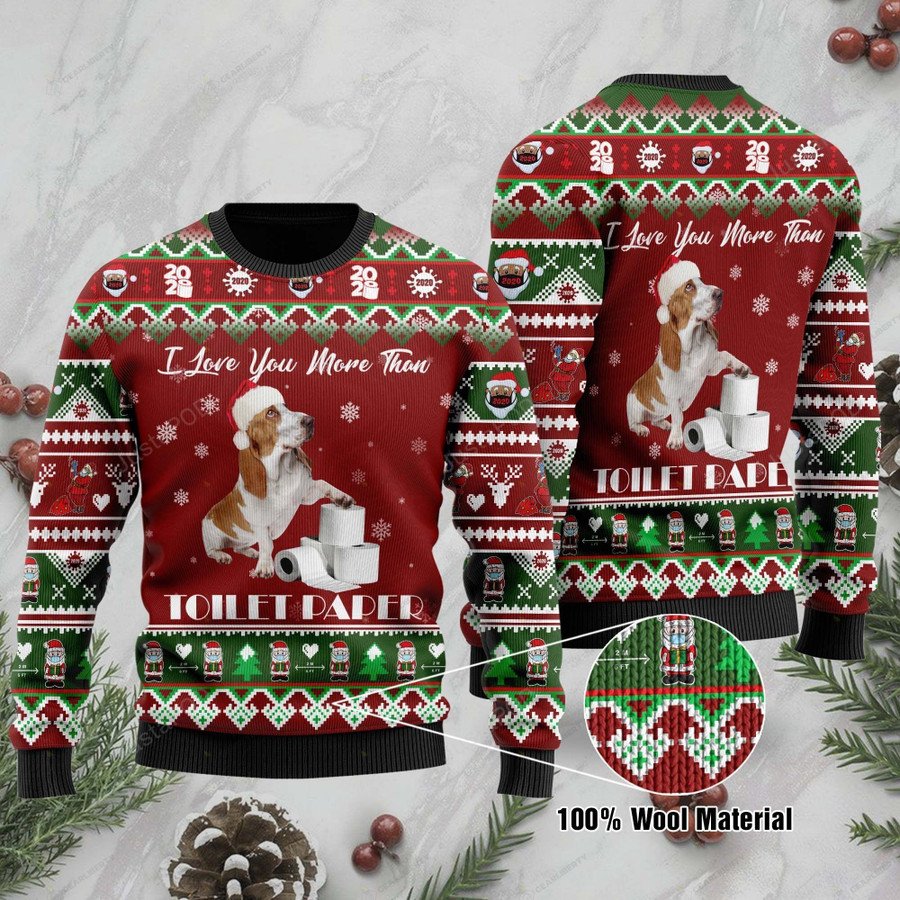 Basset Hound Unisex Ugly Christmas Sweater, All Over Print Sweatshirt