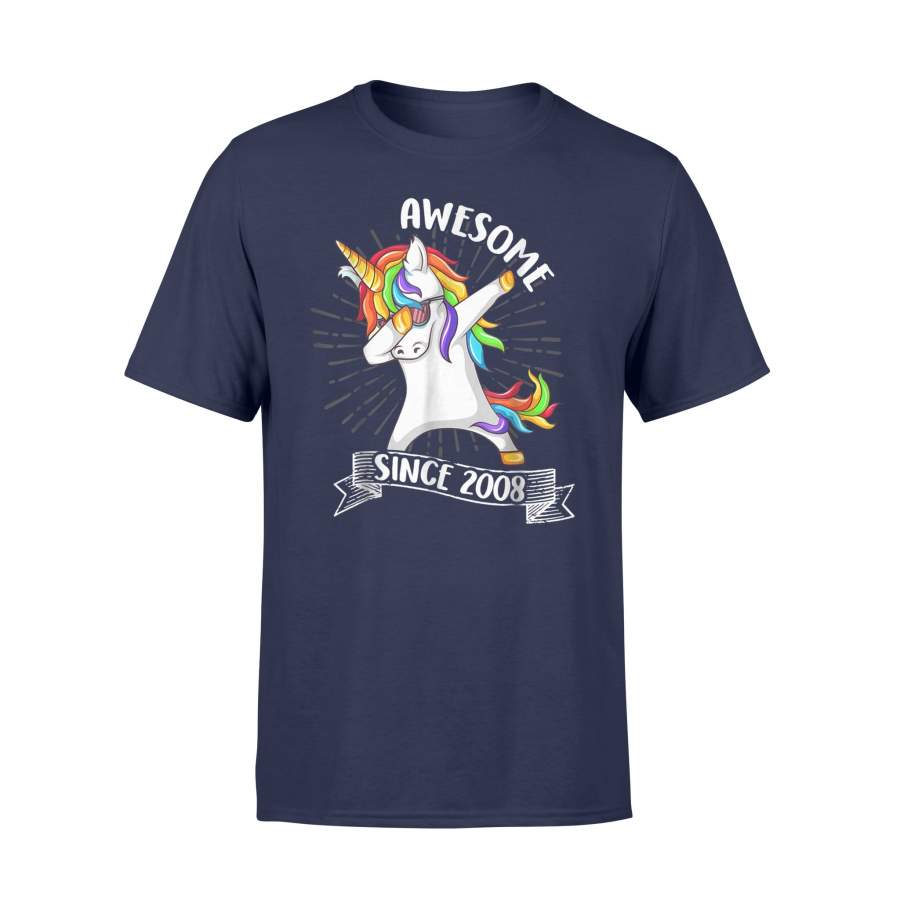 Awesome 10th Birthday Unicorn Dabbing 2008 Magic Cute T Shirt