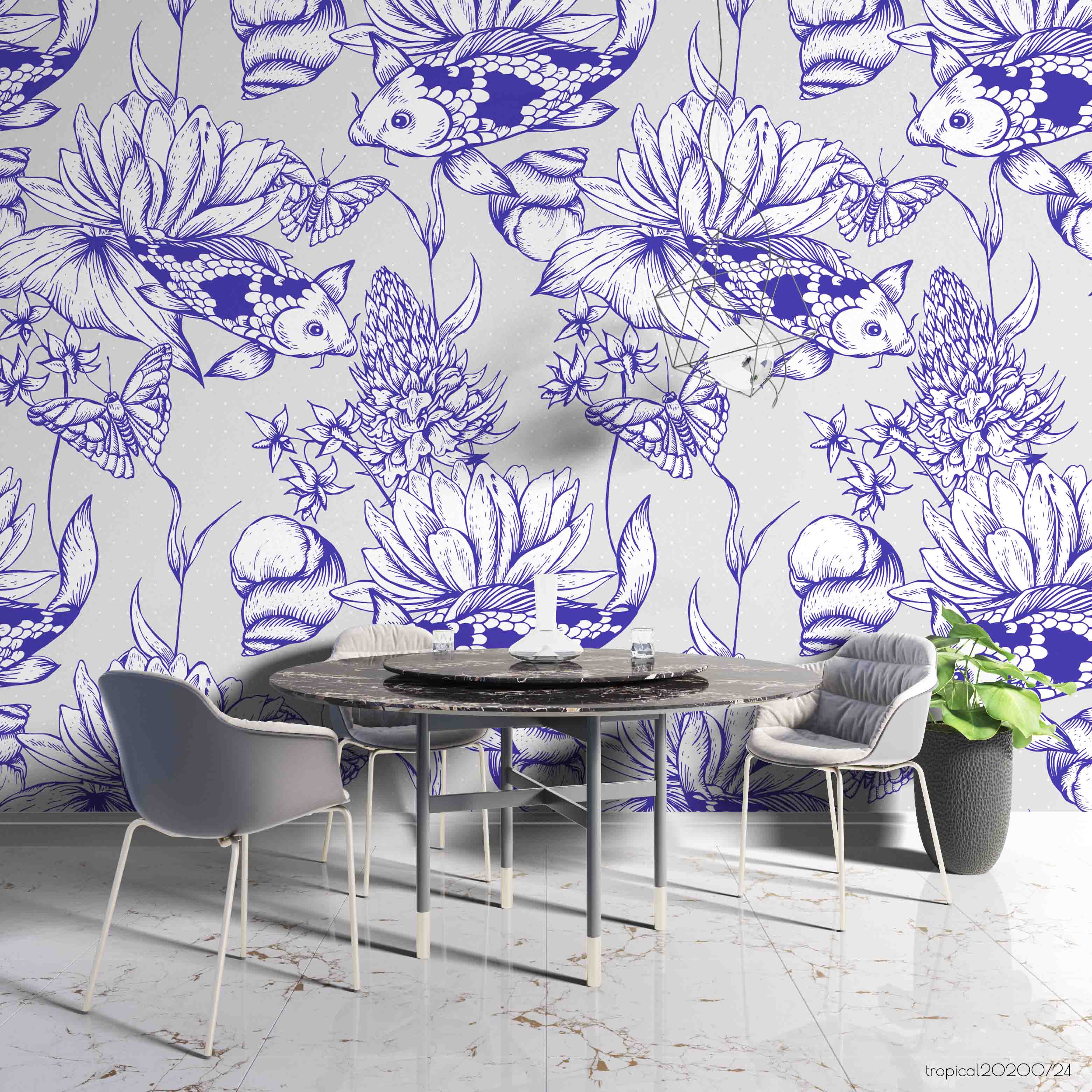 3D Vintage Hand Sketching Floral Animal Wall Mural Wallpaper Lxl 565