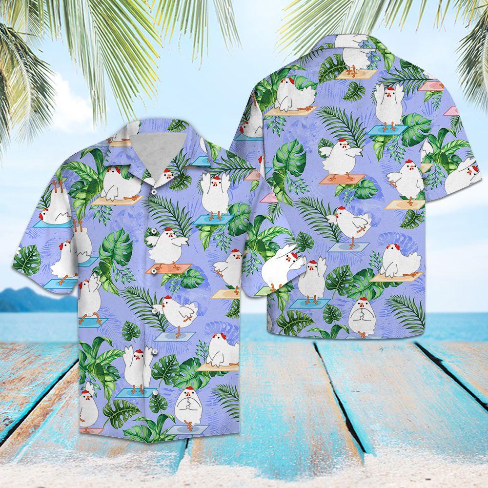 Chicken Yoga Hawaii Shirt For Hawaii Aloha Ha88372