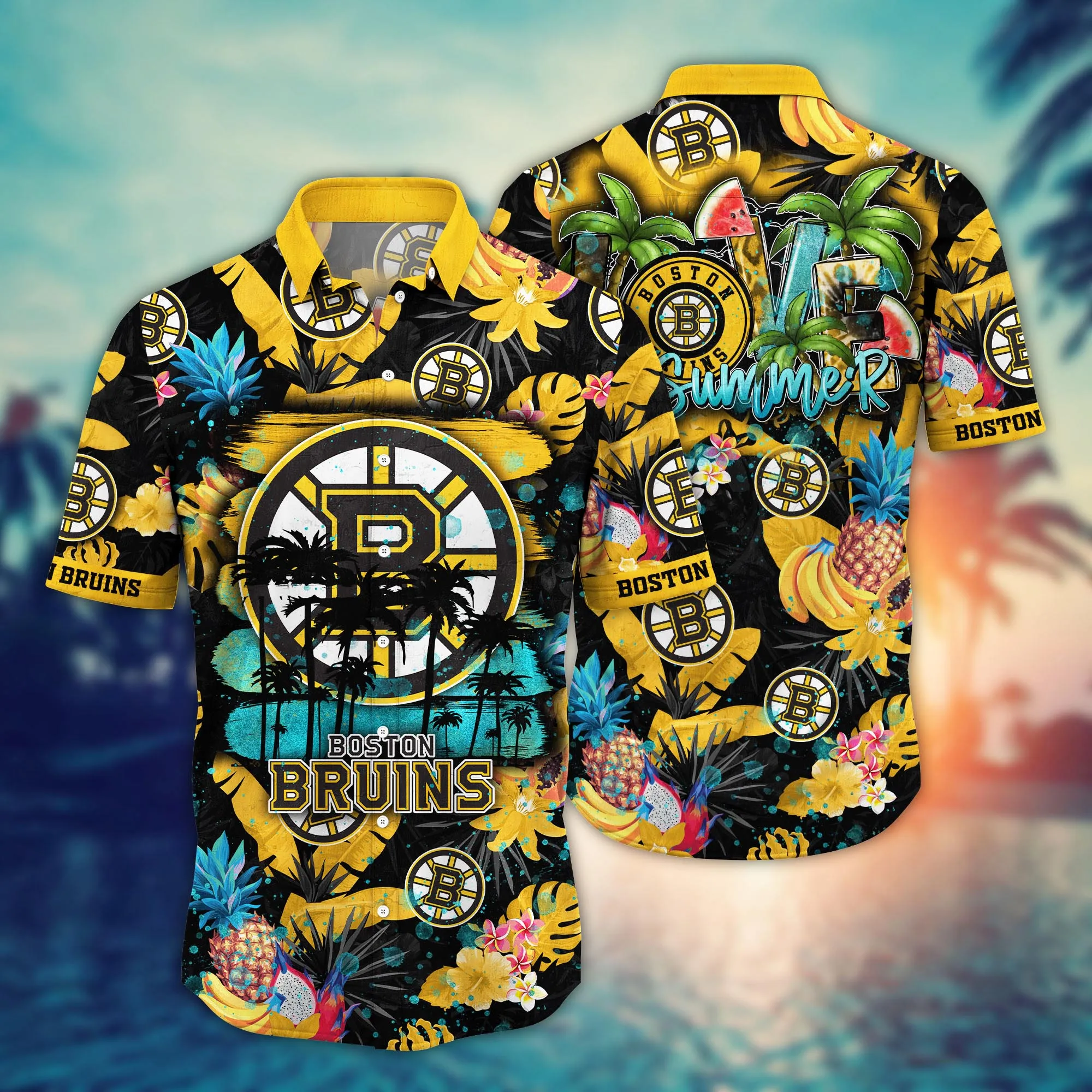 Boston Bruins Nhl Hawaiian Shirt Firefliestime Aloha Shirt