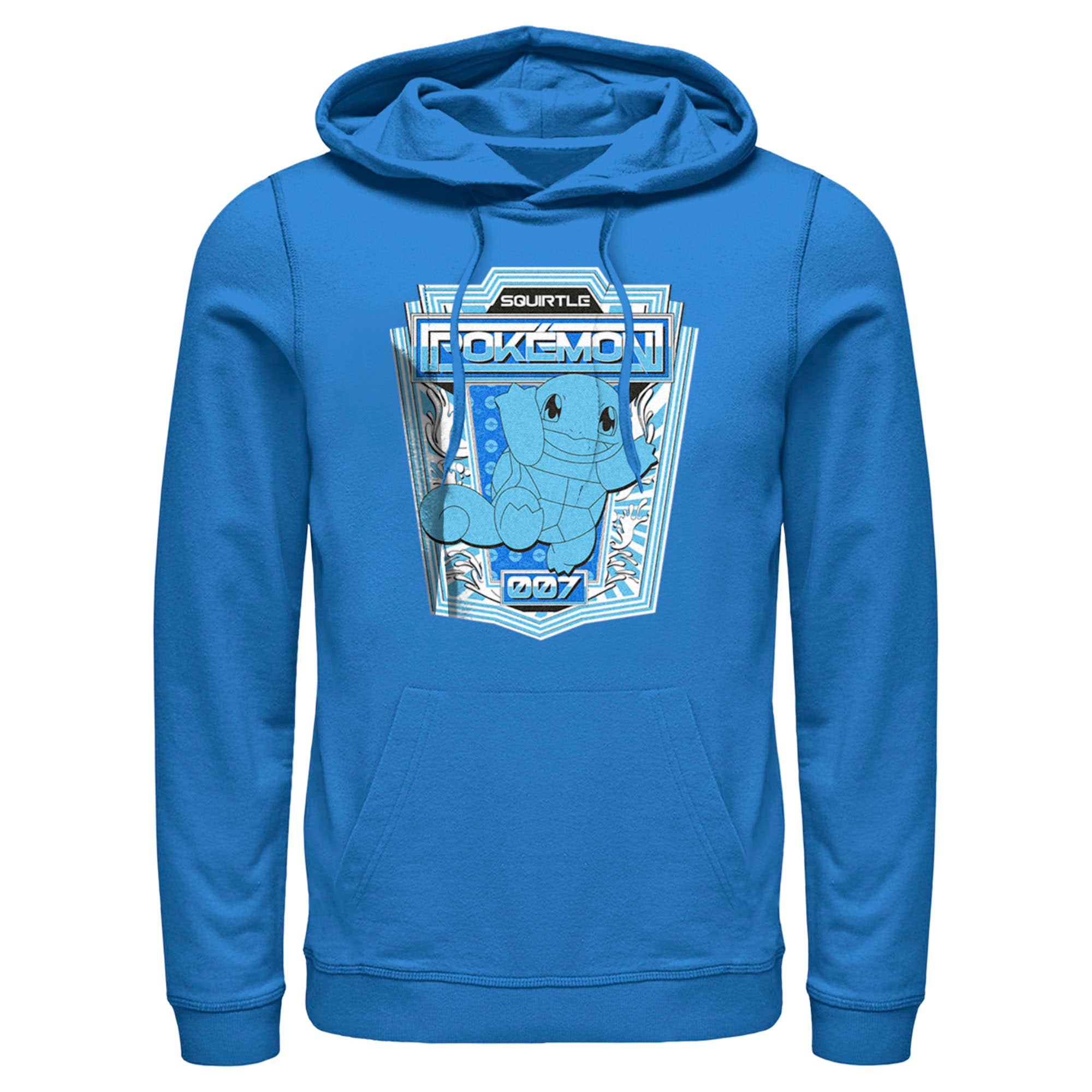 Men’S Pokemon Squirtle Metallic Badge Pull Over Hoodie