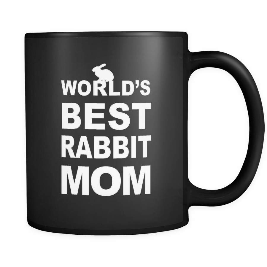 World’s Best Rabbit Mom Black Mug