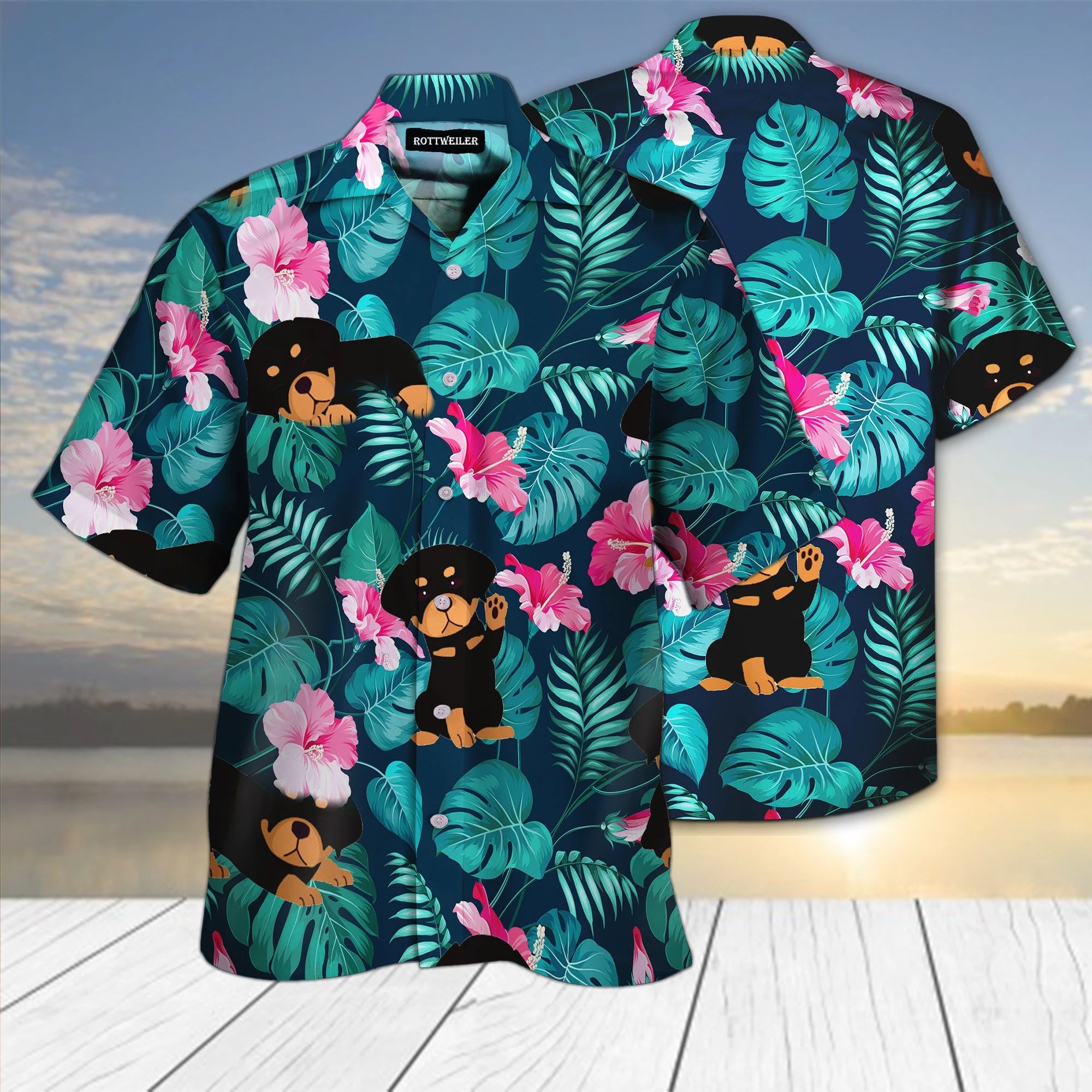 Rottweiler All Over Print Hawaii Shirt Ha19552