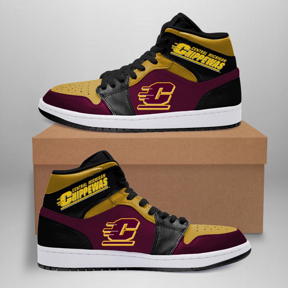 Central Michigan Chippewas Black Air Jordan Sneakers Shoes