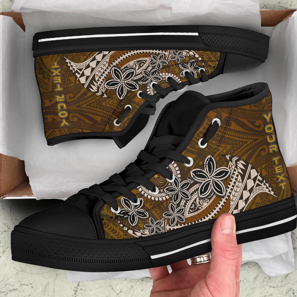 Chuuk Custom Personalised High Top Shoes – Polynesian Boar Tusk – BN39