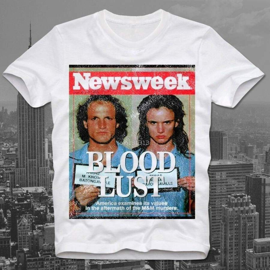 Natural Born Killers Mugshot Harrelson Woody Retro Vintage Cult Cult T Shirt Mens Round Neck Short Sleeves Cotton T-Shirt