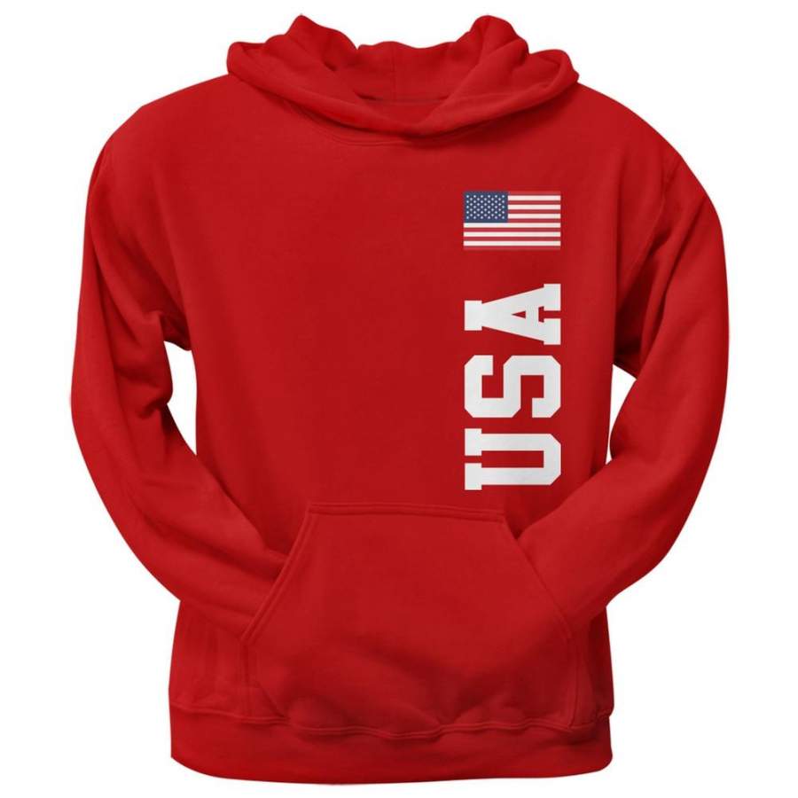 World Cup USA Red Adult Pullover Hoodie