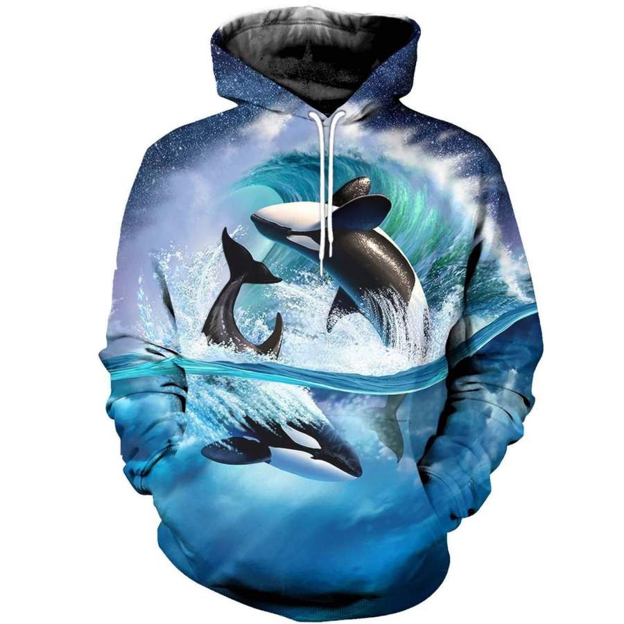 3D PRINTED KILLER WHALE HOODIE HC4101