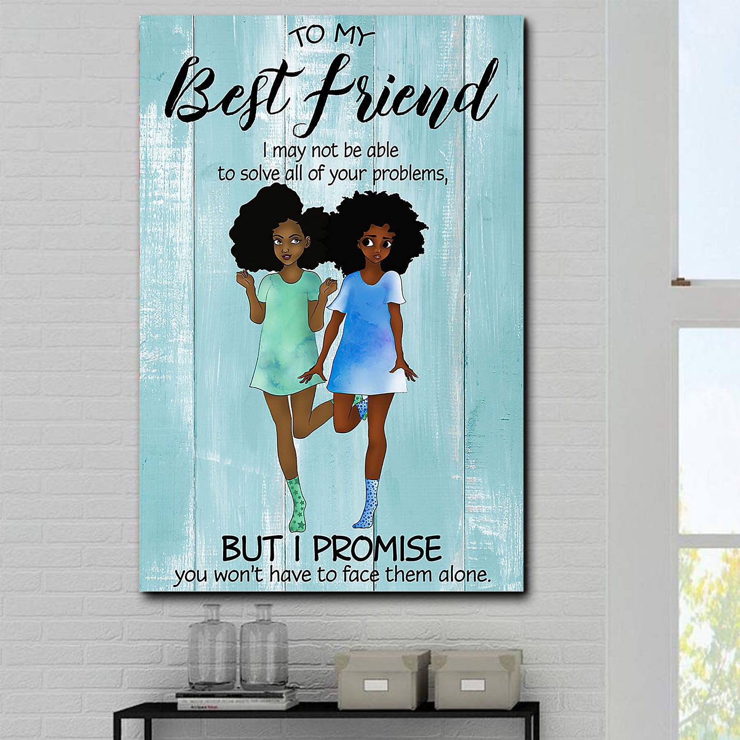 Africa Poster Design Melanin Girls I Am Your True Friend Black African Home Decoration